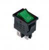 Переключатель 1 клав. (зеленый) с подсветкой KCD1-4-201N  G/B 220V INTc